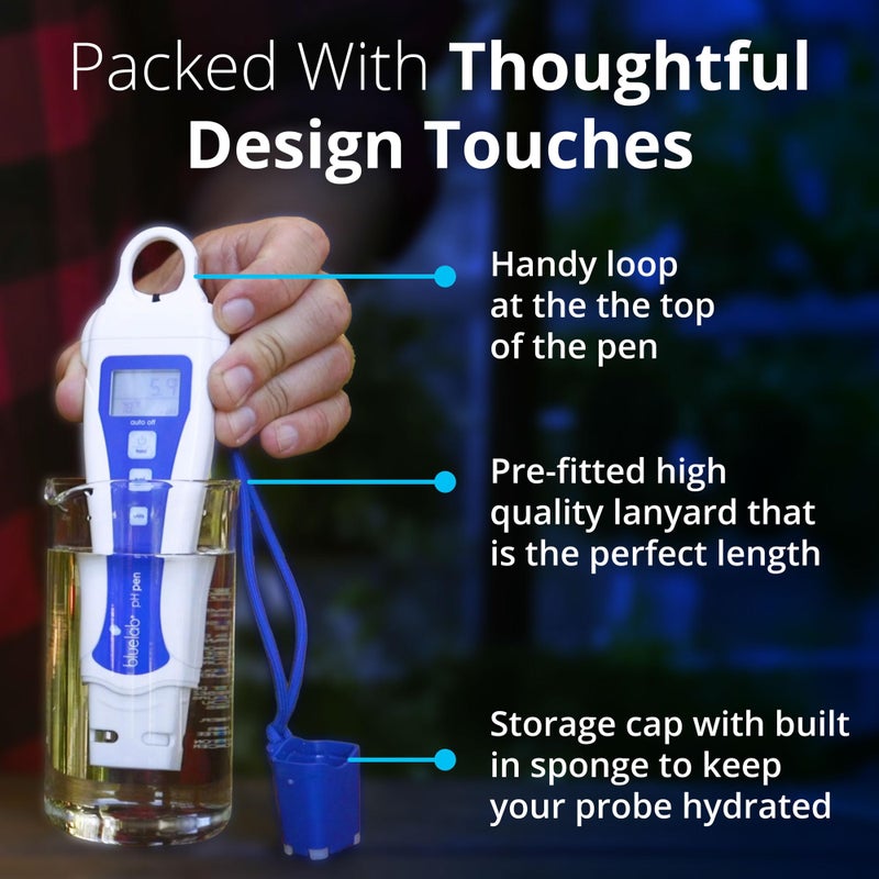 bluelab pH Pen - Â± 0.1 pH Accurate, Durable Double Junction Probe, Waterproof & Floats, Auto Temperature Compensation, Easy Calibration - Made in NZ - Image 3